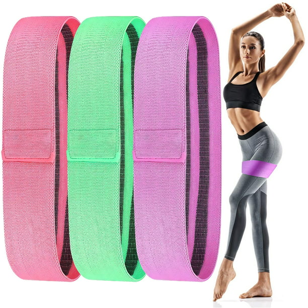Resistance Bands Fitness Workout Loop for Leg Butt Lift Exercise 0.35mm Pink